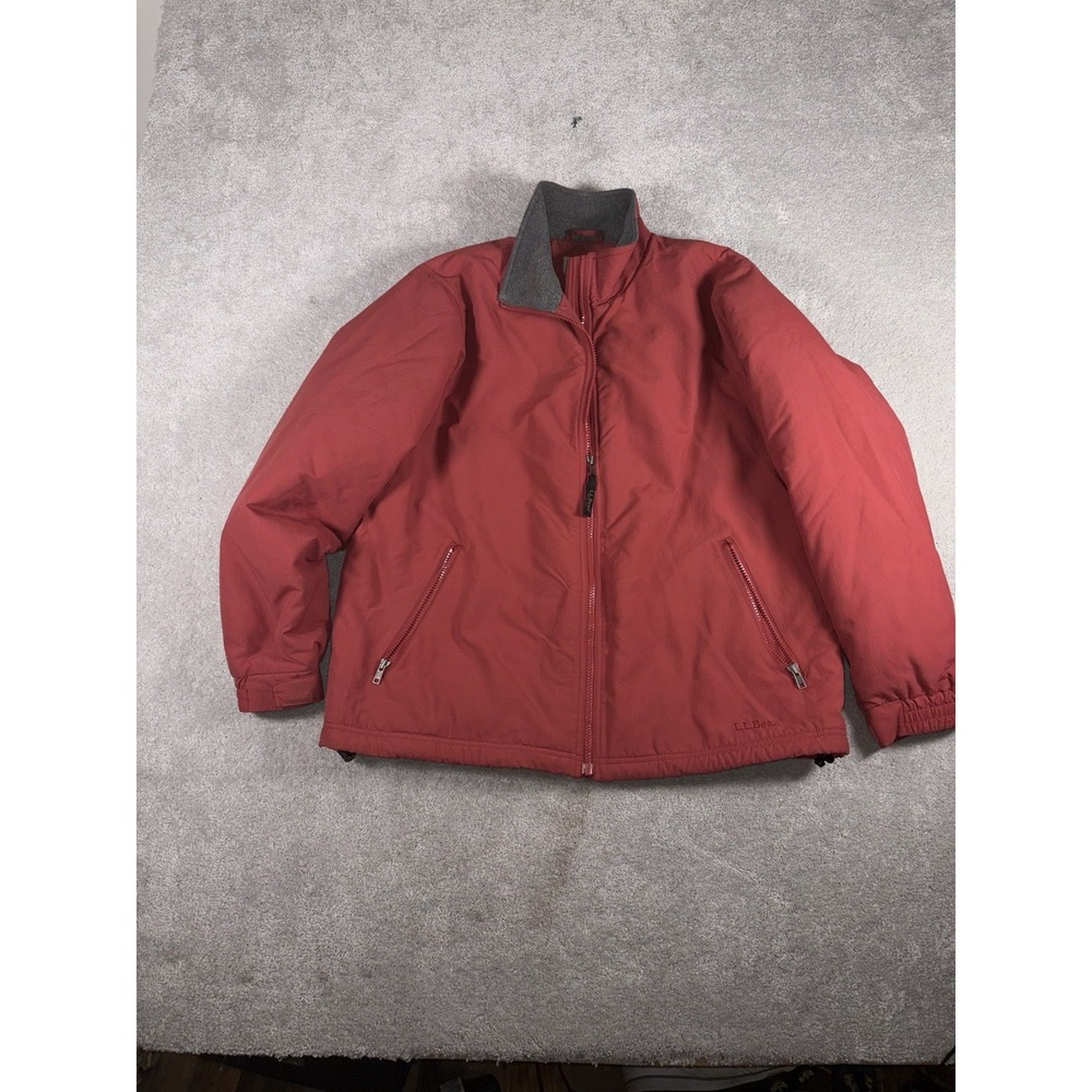 L.L. Bean Women's Reg Large Pink Zip Up Jacket 0 WY23 Fleece Lined